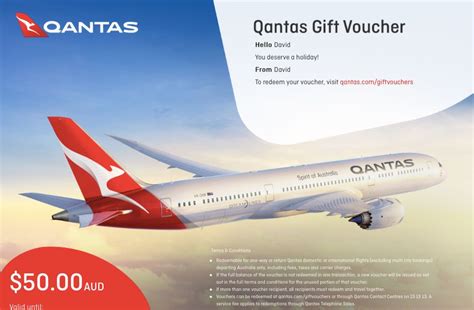 qantas gift voucher redeem